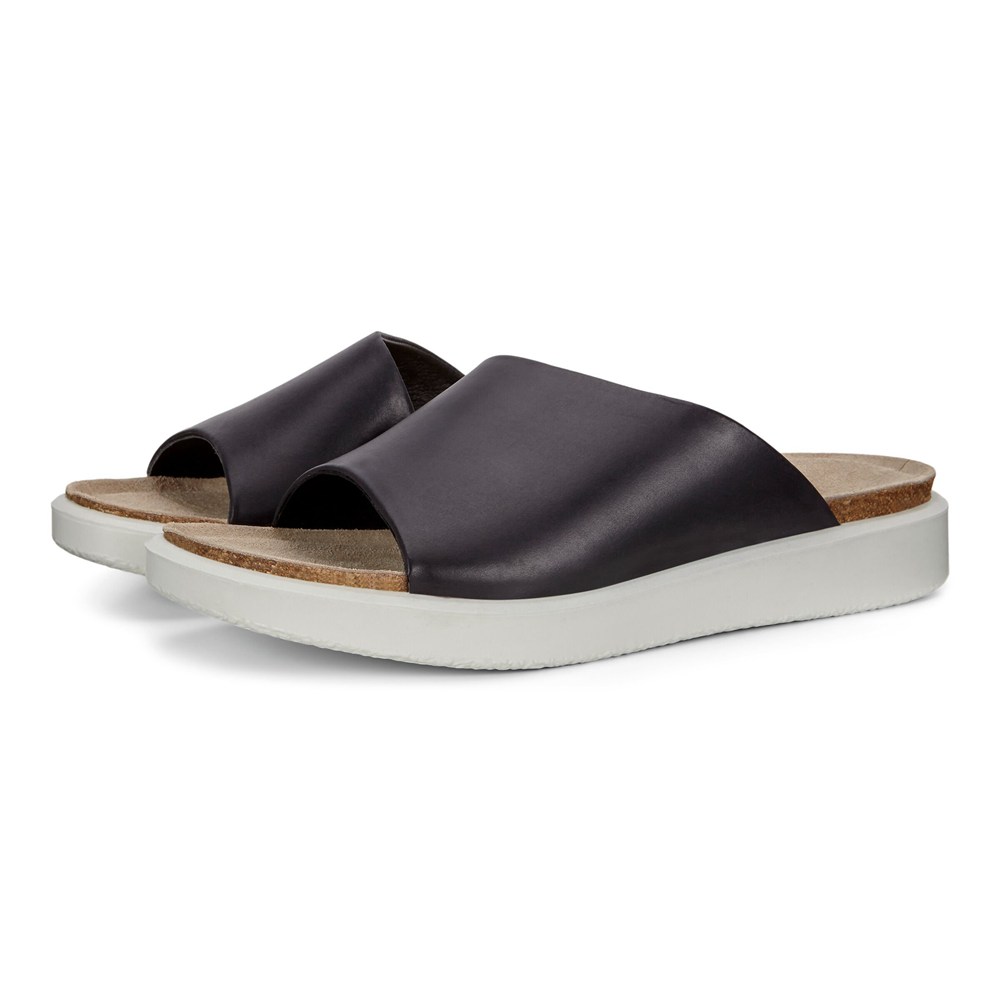 Womens Sandals - ECCO Corksphere Slip-On - Black - 5067TGWHF